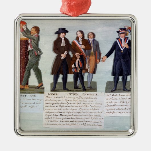 赤い帽子、Manuel、Petionの発明 メタルオーナメント (正面)