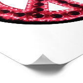 赤い平和のサインのポスター ポスター (角)