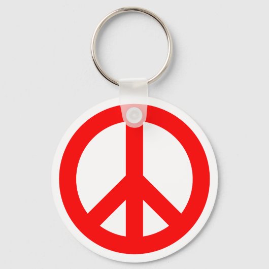 赤い平和のシンボル キーホルダー (正面)