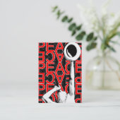 "赤い平和"ぽっちゃりしたカード 名刺 (スタンド正面)