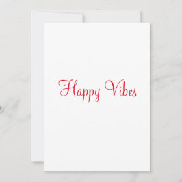 赤い幸せな雰囲気のホリデー シンプル ミニマル カリグラフィー シーズンカード