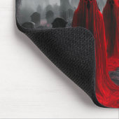 赤い幽霊が墓地に集まった マウスパッド (コーナー)