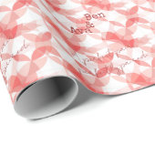 赤い幾何モダンパターンのミニマルデザイン ラッピングペーパー (ロールコーナー)