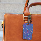 赤い幾何学模様のミニマル青のパターン荷物タグ ラゲッジタグ