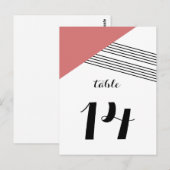 赤い幾何学的ストライプな表はがき ポストカード (正面/裏面)