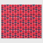赤い幾何学的パターンのラッピング紙 ラッピングペーパー (フラット)