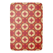 赤い幾何学的抽象デザイン バスマット (正面縦)