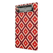 赤い幾何学的抽象デザイン ミニクリップボード (アングル2)