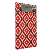 赤い幾何学的抽象デザイン ミニクリップボード (アングル)