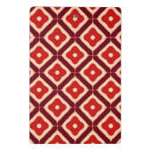 赤い幾何学的抽象デザイン ミニクリップボード (裏面)