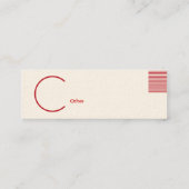 赤い幾何学的-細い スキニー名刺 (裏面)