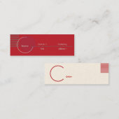 赤い幾何学的-細い スキニー名刺 (正面/裏面)
