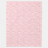 赤い幾何絵を描パターン フリースブランケット (正面)