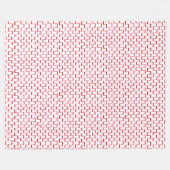 赤い幾何絵を描パターン フリースブランケット (正面(横))