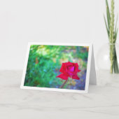 赤い庭のバラの肖像 カード (正面)