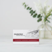 赤い建築青写真の名刺 名刺 (スタンド正面)