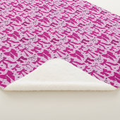 赤い弓とハートパターン シェルパブランケット (3/4)