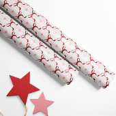 赤い弓とハート ラッピングペーパー