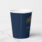 赤い弓とバウブルを持つクリスマスガーランド 紙コップ (右)