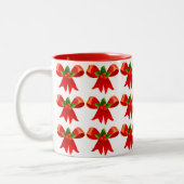 赤い弓とホリーマグ ツートーンマグカップ (左)