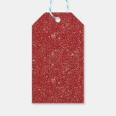 赤い弓とモミの枝を持つクリスマスオーナメント ギフトタグ (裏面)