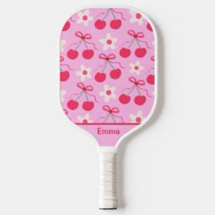 赤い弓と花の名前を持つコケットさくらんぼ ピックルボールラケット