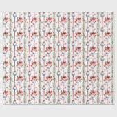 赤い弓のクリスマスバウズクリエイティブ ラッピングペーパー (フラット)