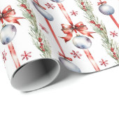 赤い弓のクリスマスバウズクリエイティブ ラッピングペーパー (ロールコーナー)