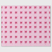 赤い弓のパターンラッピング紙 ラッピングペーパー (フラット)