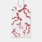 赤い弓のベビーシャワー ギフトタグ (裏面)