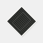 赤い弓のベルを飾ったクリスマスツリー スタンダードカクテルナプキン (角)