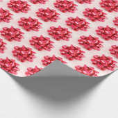 赤い弓のラッピング紙 ラッピングペーパー (角)