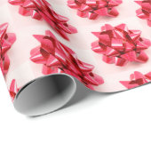 赤い弓のラッピング紙 ラッピングペーパー (ロールコーナー)