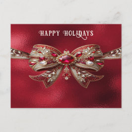 赤い弓はがき ポストカード