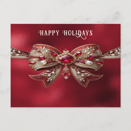 赤い弓はがき ポストカード (正面)