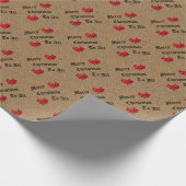 赤い弓を持つ全ての黄昏の聖降誕祭お目出とう ラッピングペーパー (角)