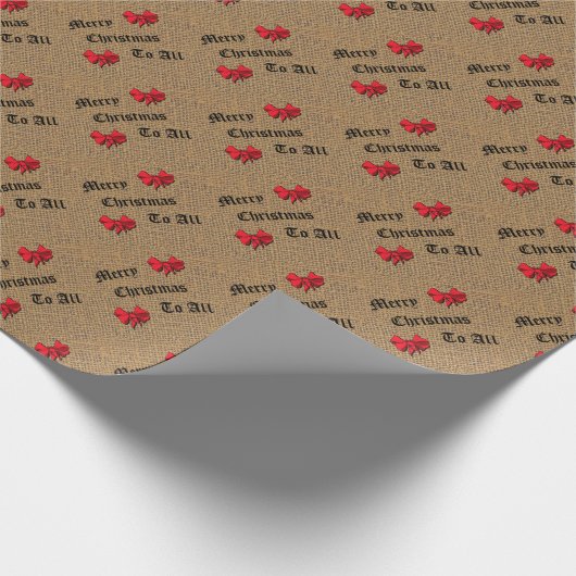 赤い弓を持つ全ての黄昏の聖降誕祭お目出とう ラッピングペーパー (角)