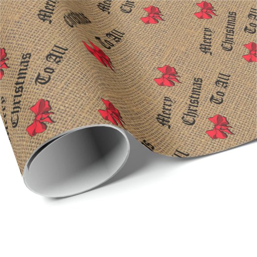 赤い弓を持つ全ての黄昏の聖降誕祭お目出とう ラッピングペーパー (ロールコーナー)