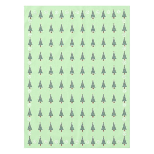 赤い弓を持つ木の飾り金ゴールド テーブルクロス (正面)