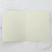 赤い弓を着て座るクリスマスの子猫 カード (内部)