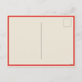 赤い弓を着て座るクリスマスの子猫 シーズンポストカード (裏面)