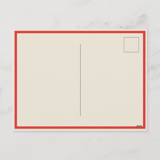 赤い弓を着て座るクリスマスの子猫 シーズンポストカード (裏面)