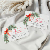 赤い弓クリスマスどのように多くのキスシャワーゲームカード プレイスカード