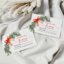 赤い弓クリスマスどのように多くのキスシャワーゲームカード