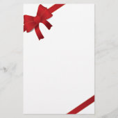 赤い弓クリスマス文房具 便箋 (正面)