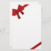 赤い弓クリスマス文房具 便箋 (正面/裏面)