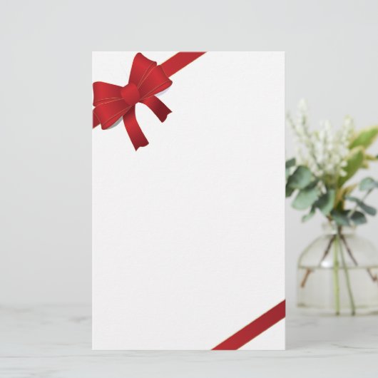 赤い弓クリスマス文房具 便箋 (スタンド正面)