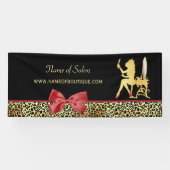 赤い弓毛のサロン 横断幕 (横)