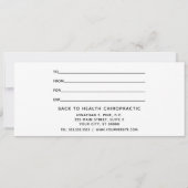 赤い弓状のカイロプラクティックギフト (裏面)