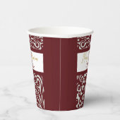 赤い彫りクリスマスオーナメント 紙コップ (右)